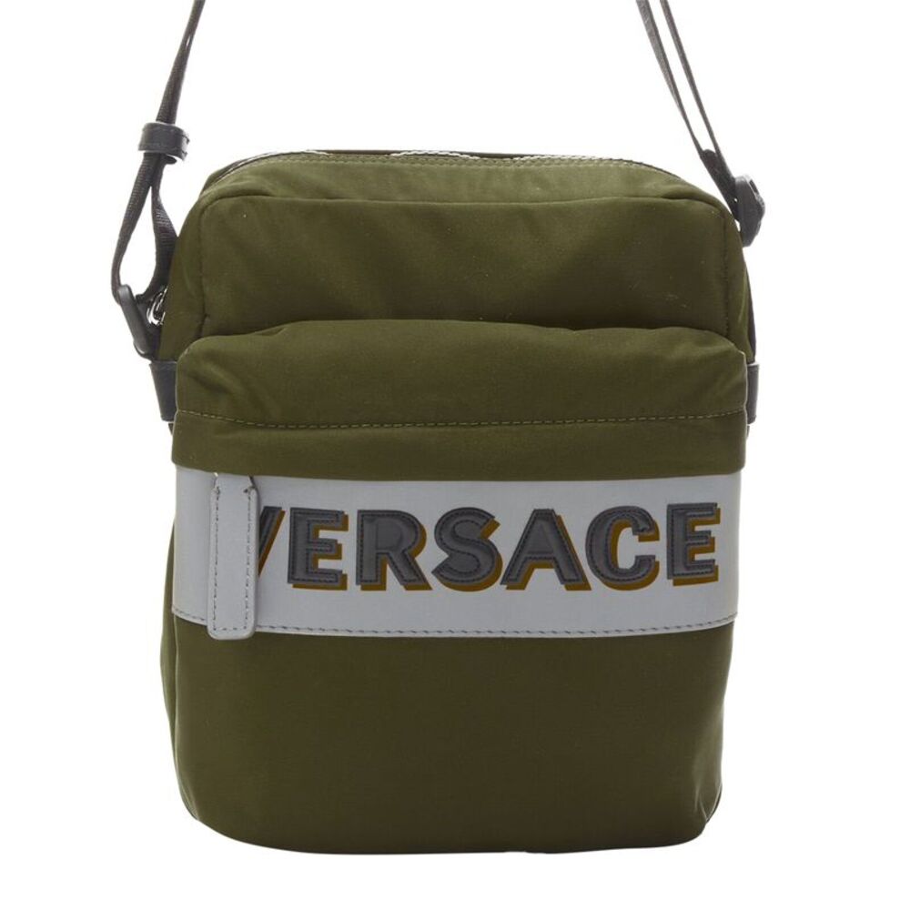 Versace Logo Nylon Crossbody Bag